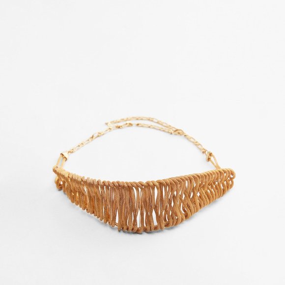 ZARA GOLD WOVEN METAL BELT GOLDEN - REF. 4736/252 SIZE 30 main image 6